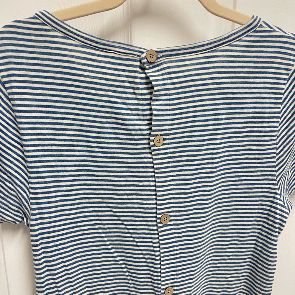 Faherty Striped Button Back Shift Dress - image 8